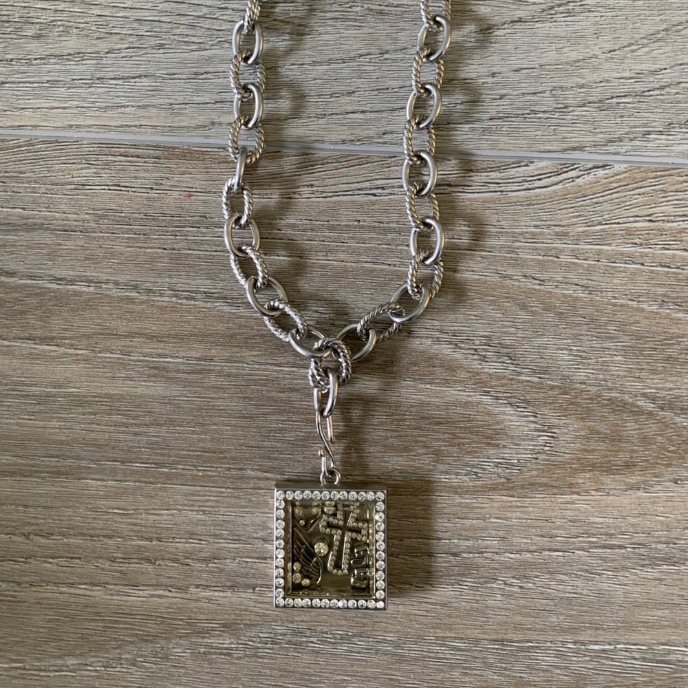 Retro Shado Box Rhinestone Necklace